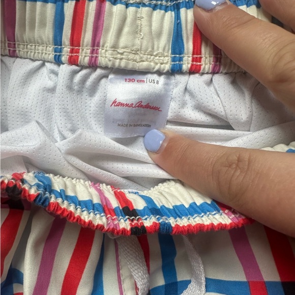 Hanna Andersson Plaid Swim Trunks in Boys Size 130, US 8 VGUC - Picture 3 of 3